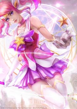 Star Guardian Lux by OrekiGenya HD Wallpaper Fan Art Artwork League of Legends lol