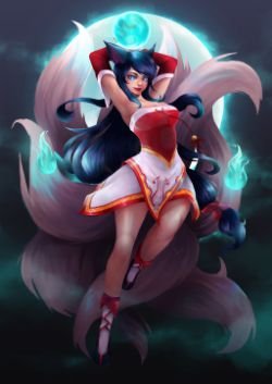 Ahri by Lespapillions HD Wallpaper Background Fan Art Artwork League of Legends lol