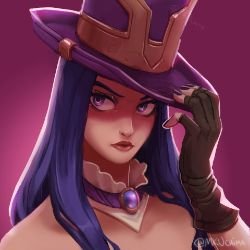Caitlyn by mkuchima HD Wallpaper Background Fan Art Artwork League of Legends lol