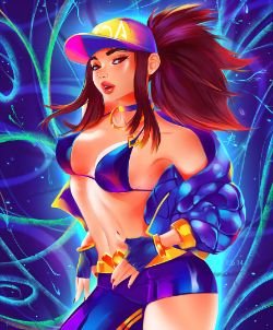 K/DA Akali by Taiss14 HD Wallpaper Background Fan Art Artwork League of Legends lol (3)
