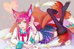 Academy Ahri by 我爱老虎油_qq HD Wallpaper Background Fan Art Artwork League of Legends lol