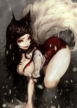 Wet Ahri by Duto HD Wallpaper Fan Art Artwork League of Legends lol