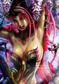 Zyra by nocturnadraco HD Wallpaper Background Fan Art Artwork League of Legends lol
