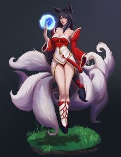 Ahri by DarkJake Chen HD Wallpaper Background Fan Art Artwork League of Legends lol