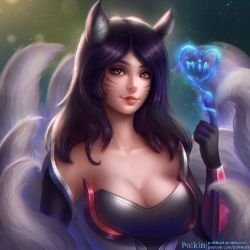Ahri by Polkin HD Wallpaper Fan Art Artwork League of Legends lol