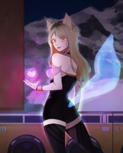 K/DA Ahri by Tomokura HD Wallpaper Background Fan Art Artwork League of Legends lol