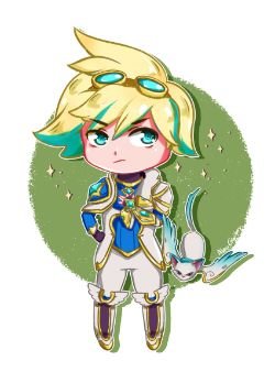 Chibi Star Guardian Ezreal by AlmaGKrueger HD Wallpaper Background Fan Art Artwork League of Legends lol Thumbnail
