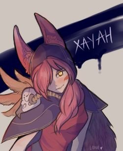 Xayah by LanaKun HD Wallpaper Fan Art Artwork League of Legends lol