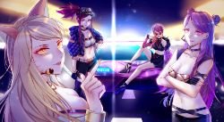 K/DA Akali, Ahri, Kai'Sa & Evelynn by ykelo HD 4k Wallpaper Background Fan Art Artwork League of Legends lol