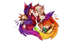 Xayah & Rakan by Twigileia HD Wallpaper Fan Art Artwork League of Legends lol