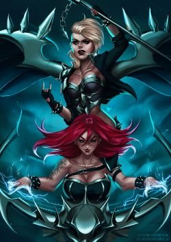 Pentakill Kayle & Sona by jadeystar HD Wallpaper Background Fan Art Artwork League of Legends lol