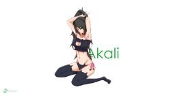 Neko Akali by CLeRu087 League of Legends Artwork Wallpaper lol