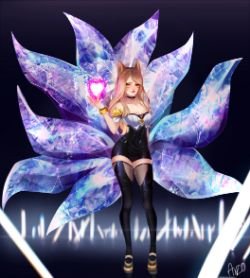 K/DA Ahri by AnZorika HD Wallpaper Background Fan Art Artwork League of Legends lol