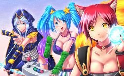 Ashe, Sona & Ahri by Xano501 HD Wallpaper Fan Art Artwork League of Legends lol