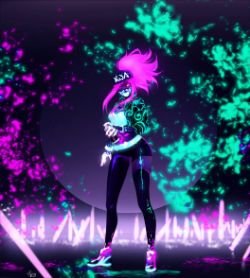K/DA Akali by AnZorika HD Wallpaper Background Fan Art Artwork League of Legends lol