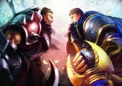 Darius Vs Garen by あんだーそん(バットキアヌ) HD Wallpaper Fan Art Artwork League of Legends lol