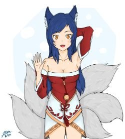 Ahri by kitsune0530 HD Wallpaper Background Fan Art Artwork League of Legends lol