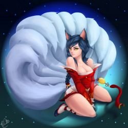 Ahri by Ryuu901 League of Legends Fan Art Artwork Wallpaper lol