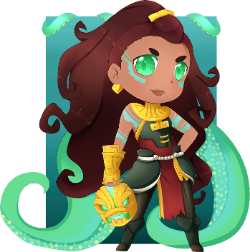 Chibi Illaoi by Maririnn HD Wallpaper Fan Art Artwork League of Legends lol (2)
