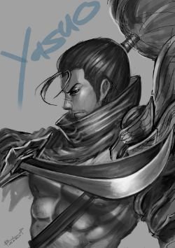 Yasuo by BADCOMPZERO League of Legends Artwork Wallpaper lol