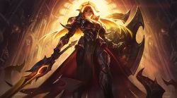 Solar Eclipse Leona Splash Art HD 4k Wallpaper Background Official Art Artwork League of Legends lo