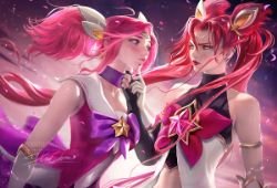 Star Guardian Lux & Jinx by sakimichan HD Wallpaper Fan Art Artwork League of Legends lol