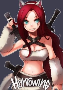 Kitty Cat Katarina by LataeDelan HD Wallpaper Fan Art Artwork League of Legends lol
