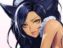 Sexy French Maid Nidalee (Neko) by 대충하다가 (2) HD Wallpaper Background Fan Art Artwork League of Legends lol