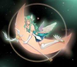 Star Guardian Soraka by 甜猫圈 HD Wallpaper Background Fan Art Artwork League of Legends lol