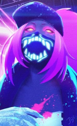 K/DA Akali by ジジ (2) HD Wallpaper Background Fan Art Artwork League of Legends lol