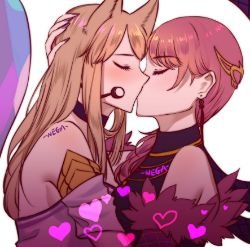 K/DA Ahri & Evelynn by -NEGA- HD Wallpaper Background Fan Art Artwork League of Legends lol