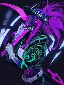 K/DA Akali by inshoo1 HD 4k Wallpaper Background Fan Art Artwork League of Legends lol