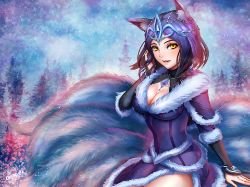 Midnight Ahri Ahri by chanseven League of Legends Artwork Wallpaper lol