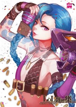Jinx by 空罐王 (2) HD Wallpaper Fan Art Artwork League of Legends lol