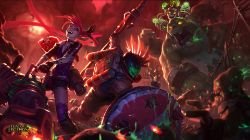 Zombie Nunu, Slayer Jinx & Pantheon Splash Art Update Rework HD Wallpaper Background Official Art Artwork League of Legends lol (2)
