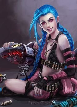 Jinx by AimedZ HD Wallpaper Fan Art Artwork League of Legends lol