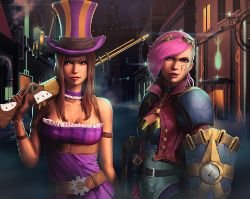Vi & Caitlyn by YuSePe HD Wallpaper Fan Art Artwork League of Legends lol HD Wallpaper Fan Art Artwork League of Legends lol