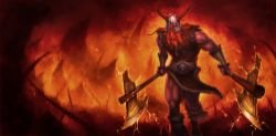 Forsaken Olaf Splash Art HD 4k Wallpaper Background Official Art Artwork League of Legends lol