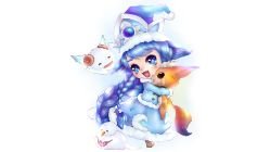 Winter Wonder Lulu, Gnar & Poro by yuimi-chan HD 4k Wallpaper Fan Art Artwork League of Legends lol