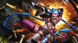 Jinx by Liang-Xing HD Wallpaper Background Fan Art Artwork League of Legends lol