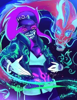 K/DA Akali by Christine McCauley HD Wallpaper Background Fan Art Artwork League of Legends lol