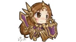 Chibi Leona by みかみ HD Wallpaper Fan Art Artwork League of Legends lol