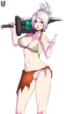 Sexy Pool Party Riven by Kyoffie12 HD 4k Wallpaper Fan Art Artwork League of Legends lol (2)