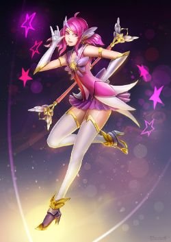 Star Guardian Lux by BADCOMPZERO HD Wallpaper Fan Art Artwork League of Legends lol