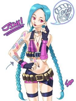Jinx by RAMUNE HD Wallpaper Fan Art Artwork League of Legends lol (2)