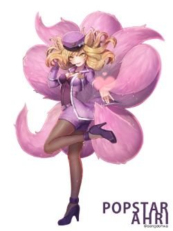 Popstar Ahri by Dohwa League of Legends Artwork Wallpaper lol Fan Art