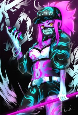 K/DA Akali by Lancheu HD Wallpaper Background Fan Art Artwork League of Legends lol