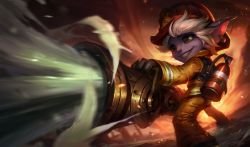 Firefighter Tristana Splash Art HD 4k 6k Wallpaper Background Official Art Artwork League of Legends lol