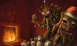 Christmas Maokai by He-st HD Wallpaper Fan Art Artwork League of Legends lol