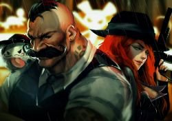 Mafia Braum & Miss Fortune by wandakun HD Wallpaper Background Fan Art Artwork League of Legends lol